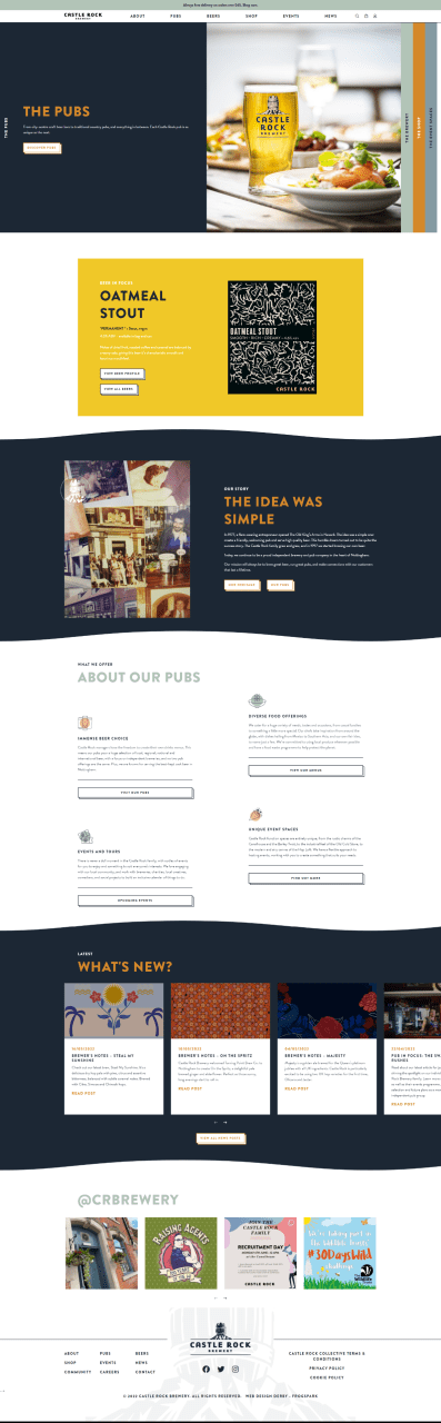 Castle Rock new website design screenshot