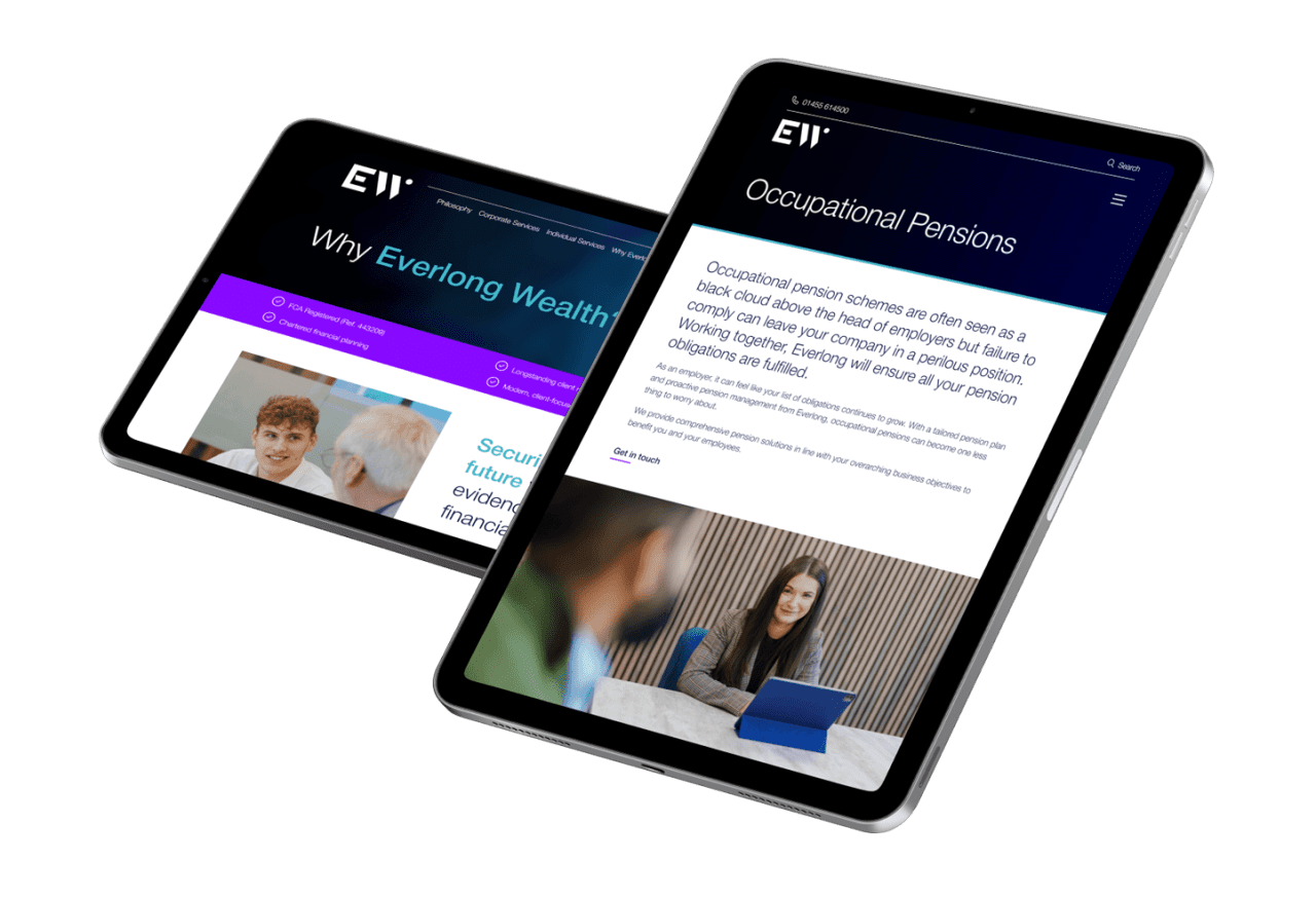 Everlong Wealth new website design