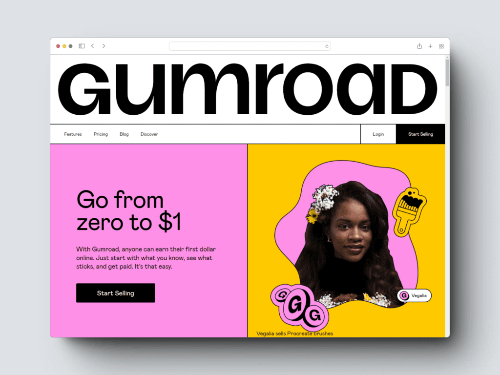 An example of Neubrutalism in design