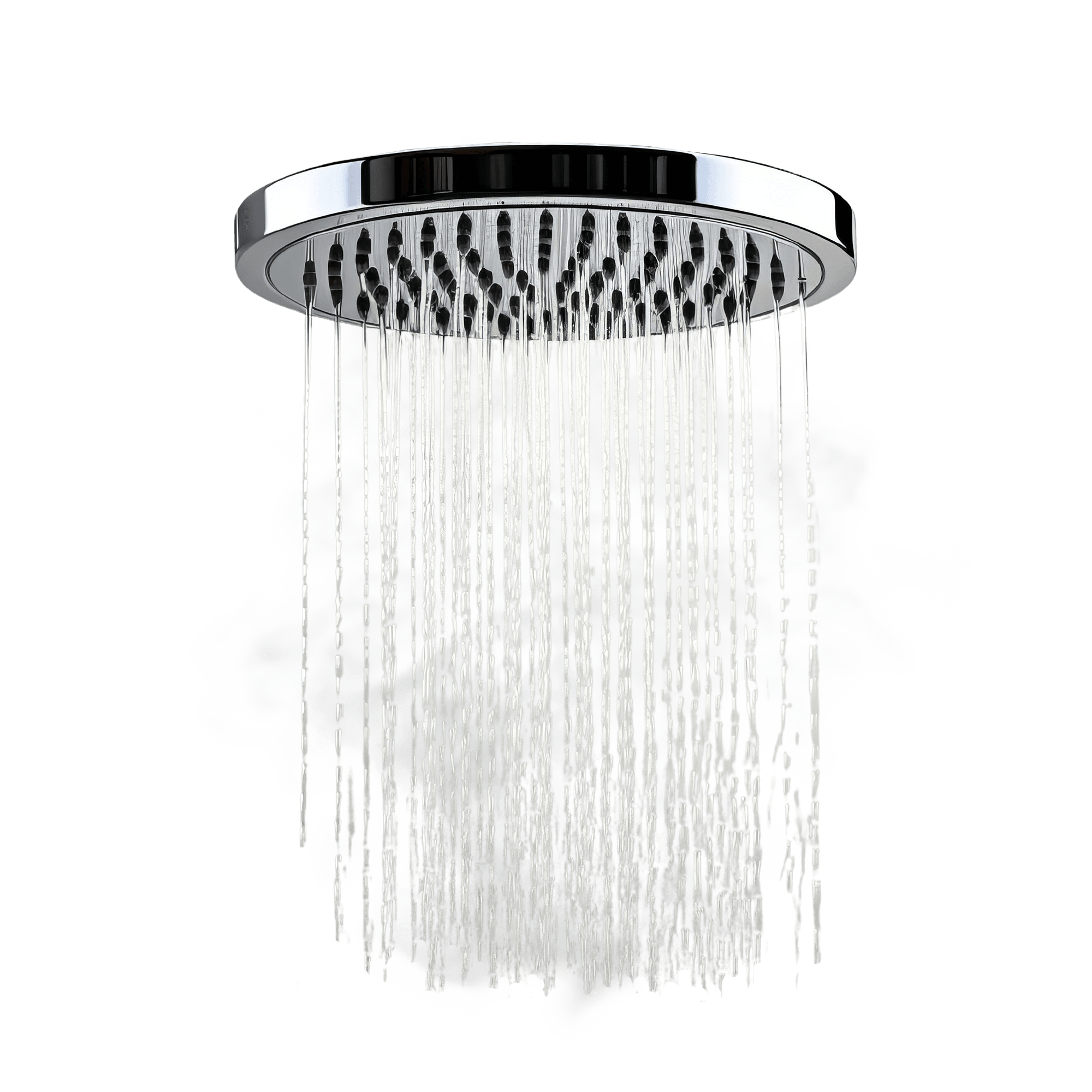 Showerhead with water pouring out