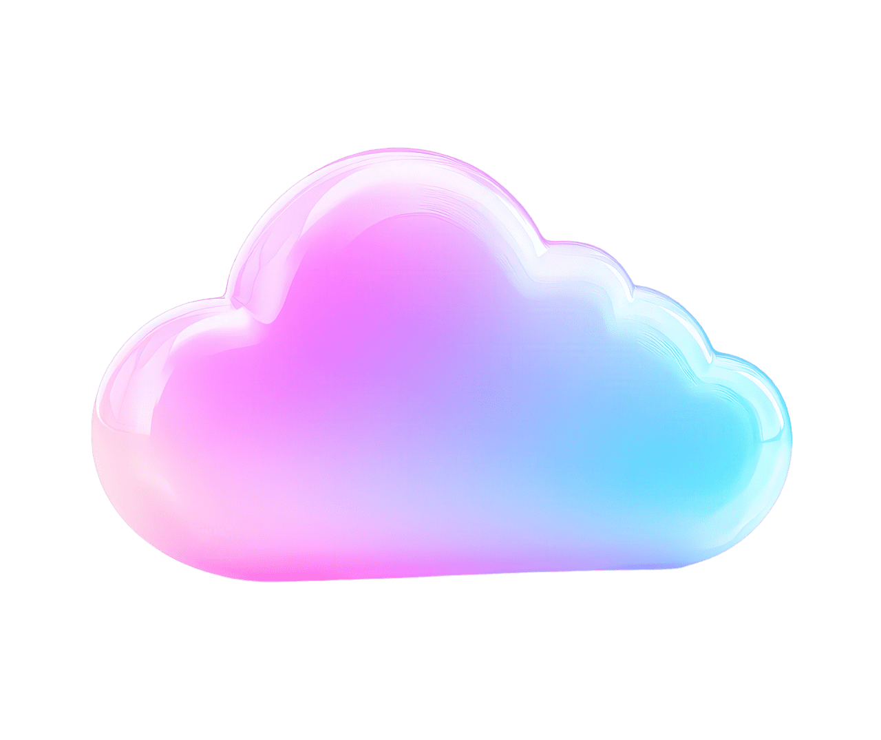 Pink and blue cloud