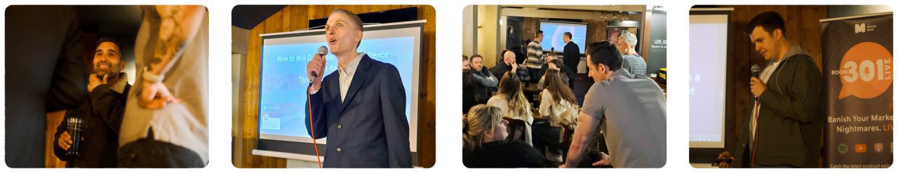 Photos from our live event Room 301 in Derby