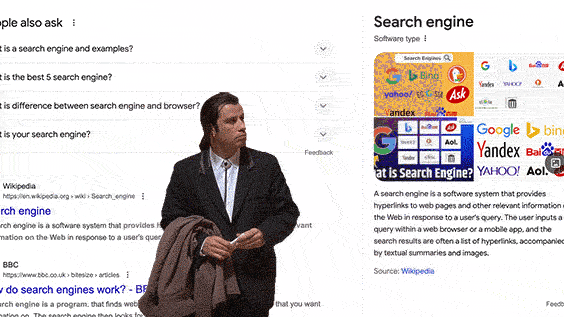 John travolta meme looking for search engines