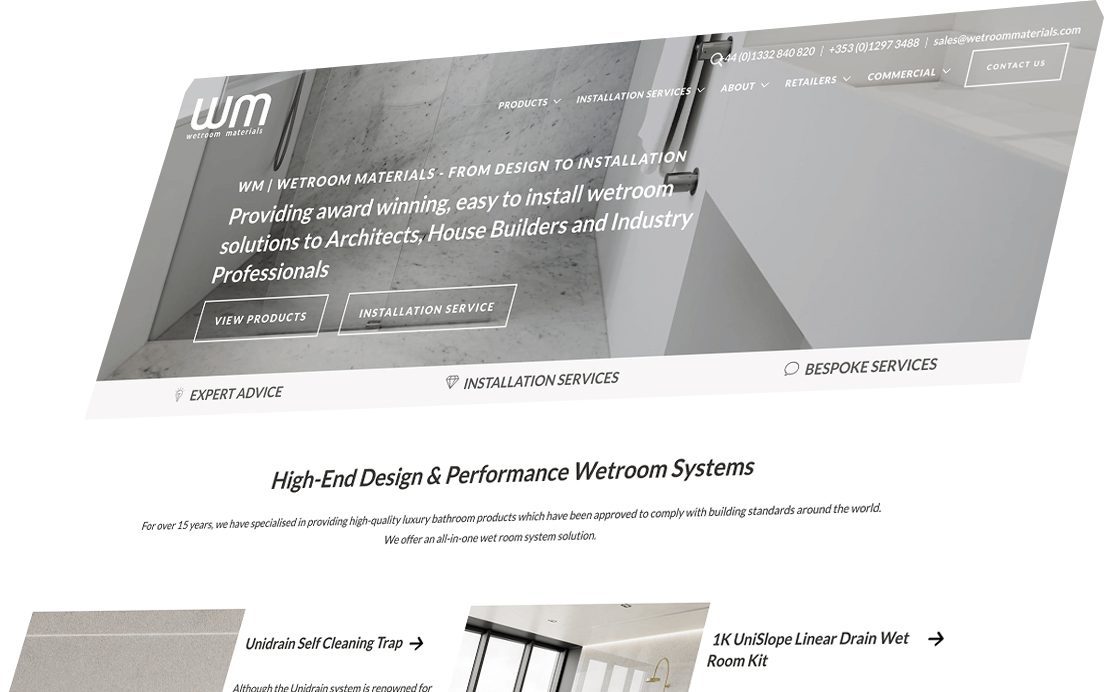 Wetroom materials website