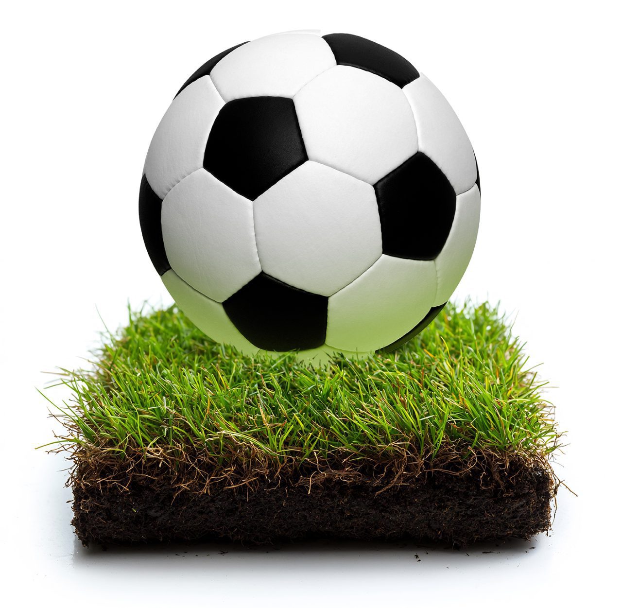 football on a patch of grass