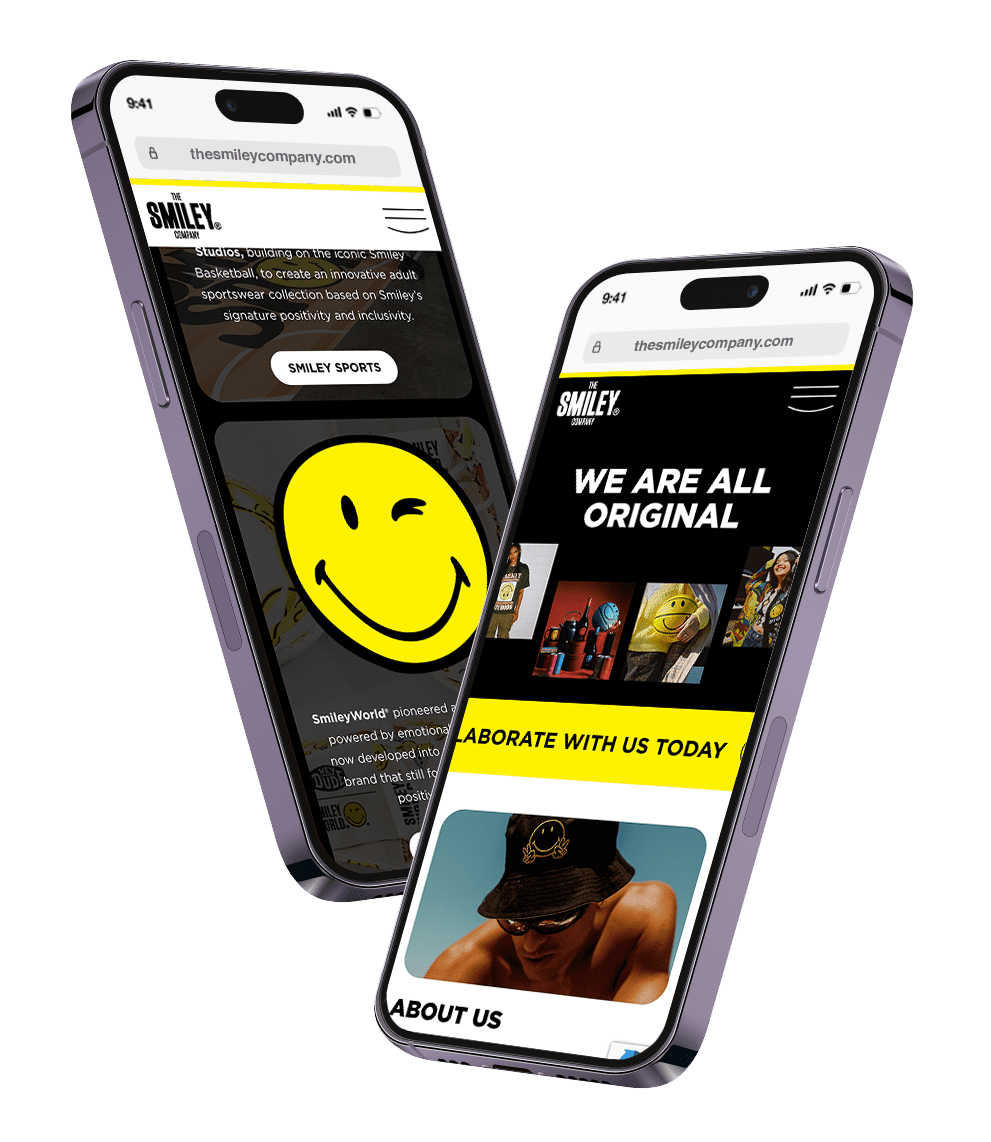 Smiley website mockup