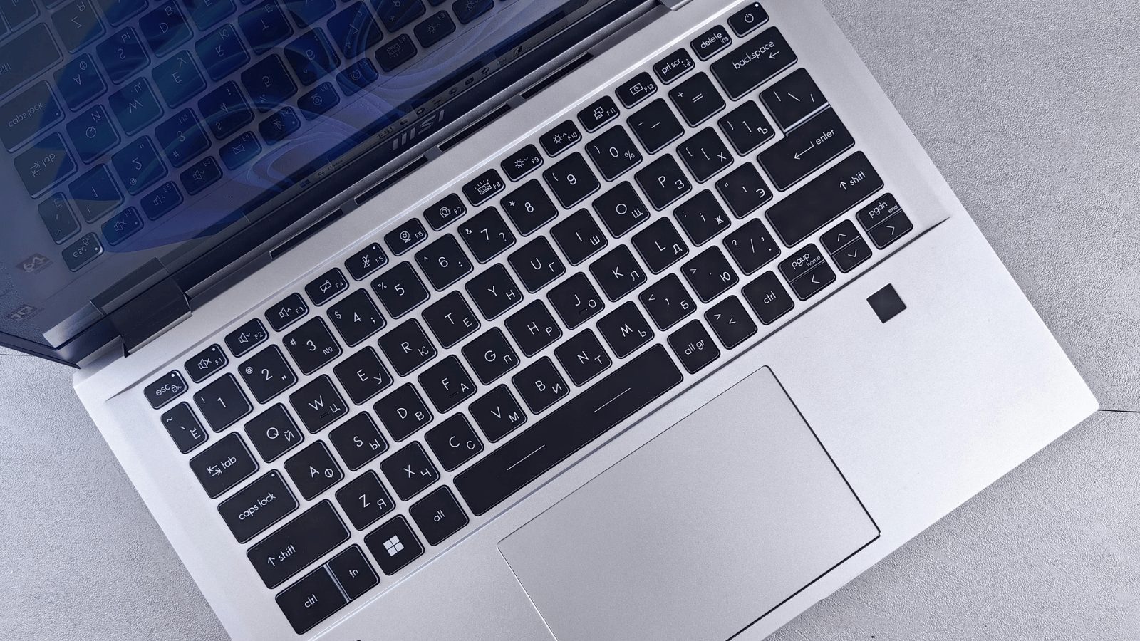 Close up of laptop keyboard